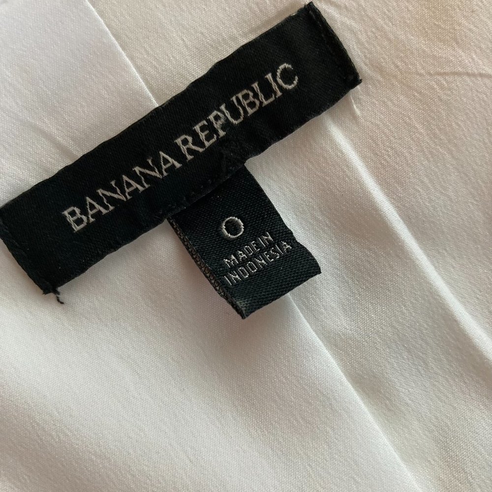Banana Republic White Sleeveless Button Front A-Line Dress sz 0 - Picture 4 of 14